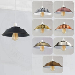 Satin Nickel Ceiling Light Shade 22Cm Metal Lamp Shades Pendant Lighting Ceiling Light - thumbnail 5
