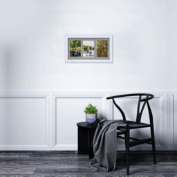 AK Frames 40X20Cm White Classic Multi Photo Frame With Mid Grey Mount - Holds 3 Apertures (3X) 6X4 Photos - thumbnail 3