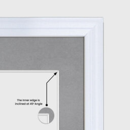 AK Frames 40X20Cm White Classic Multi Photo Frame With Mid Grey Mount - Holds 3 Apertures (3X) 6X4 Photos - thumbnail 7