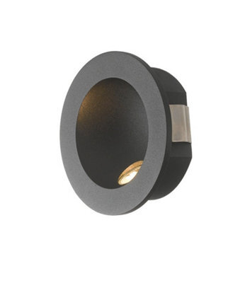 Luminosa Lighting Luminosa Onyx Outdoor Led Recessed Wall Light Black, Ip54 144Lm 4000K 9X4Cm - image 1
