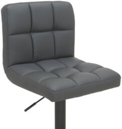 Lamboro Allegro Deluxe Kitchen & Breakfast Bar Stool, Matt Black Footrest, Adjustable Swivel Gas Lift, Charcoal Grey - thumbnail 7