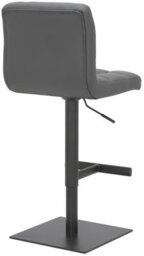 Lamboro Allegro Deluxe Kitchen & Breakfast Bar Stool, Matt Black Footrest, Adjustable Swivel Gas Lift, Charcoal Grey - thumbnail 4