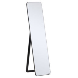 Homcom Full Length Mirror Free Standing Or Wall Mount Dressing Bedroom Black - thumbnail 2