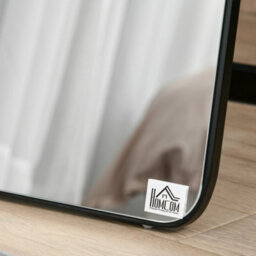 Homcom Full Length Mirror Free Standing Or Wall Mount Dressing Bedroom Black - thumbnail 9