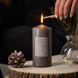 Marco Paul Large Scented Pillar Candle - Dark Amber - thumbnail 8