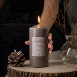 Marco Paul Large Scented Pillar Candle - Dark Amber - thumbnail 9