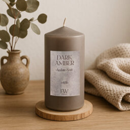Marco Paul Large Scented Pillar Candle - Dark Amber - thumbnail 6