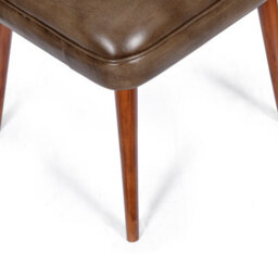 Real Genuine Leather Kitchen Dining Chair Tan Brown 93Cm High X 50Cm Wide X 61Cm Deep Only Legs To Attach - thumbnail 4