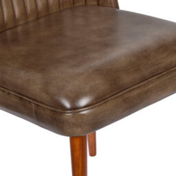 Real Genuine Leather Kitchen Dining Chair Tan Brown 93Cm High X 50Cm Wide X 61Cm Deep Only Legs To Attach - thumbnail 6