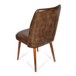 Real Genuine Leather Kitchen Dining Chair Tan Brown 93Cm High X 50Cm Wide X 61Cm Deep Only Legs To Attach - thumbnail 3