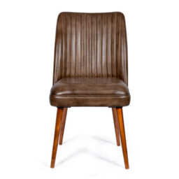 Real Genuine Leather Kitchen Dining Chair Tan Brown 93Cm High X 50Cm Wide X 61Cm Deep Only Legs To Attach - thumbnail 2