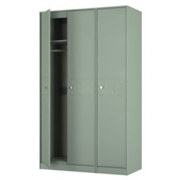 Genoa Ready Assembled Contemporary Matt Green Tall Triple Wardrobe (H)1960mm (W)1108mm (D)530mm - thumbnail 5