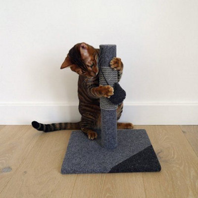 Rosewood Catwalk Charcoal Felt Cat Post 35.5X29X29Cm - image 1