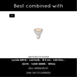 Lucide Gipsy Modern Surface Mounted Plaster Ceiling Spotlight Large 7Cm - 1Xgu10 - White - thumbnail 7
