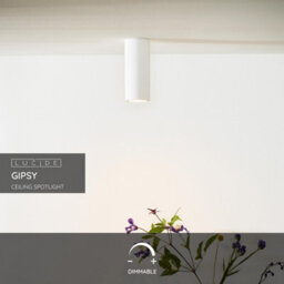 Lucide Gipsy Modern Surface Mounted Plaster Ceiling Spotlight Large 7Cm - 1Xgu10 - White - thumbnail 2