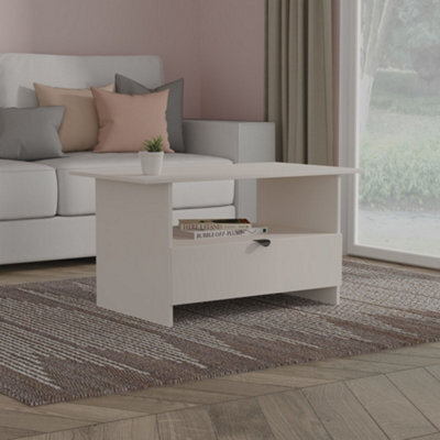 Varese Matt Kashmir 1 Drawer Non-Extendable Coffee Table (H)495mm (W)930mm (D)530mm - image 1