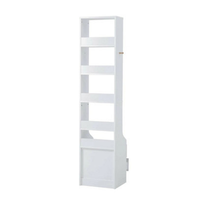 2 Drawers+5 Shelves Bedside Table Nightstand Cabinet Bedroom Storage Shelf Keys Locked Drawers - image 1