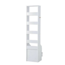 2 Drawers+5 Shelves Bedside Table Nightstand Cabinet Bedroom Storage Shelf Keys Locked Drawers - thumbnail 1
