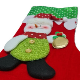 HSD Christmas Stocking With Snowman - Festive Holiday Decoration For Tree, Mantel & Home Decor - thumbnail 2