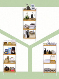 Songmics 4 Tier Bamboo Shelf Storage Unit For Bathroom, Bookcase, 45 X 31.5 X 111 Cm, For Living Room, Bedroom, Woody Colour - thumbnail 6