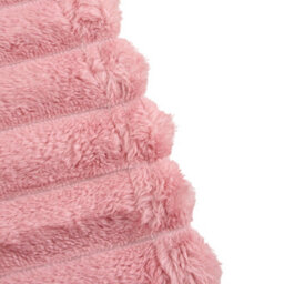 Living And Home Cozy Pink Reversible Fluffy Striped Throw Blanket 200Cm W X 180Cm D - thumbnail 8