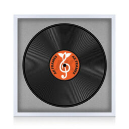 "16X16"" White Classic Vinyl Record Frame With Silver Mount For 12 Inch Lp Disc - Ak Frames"