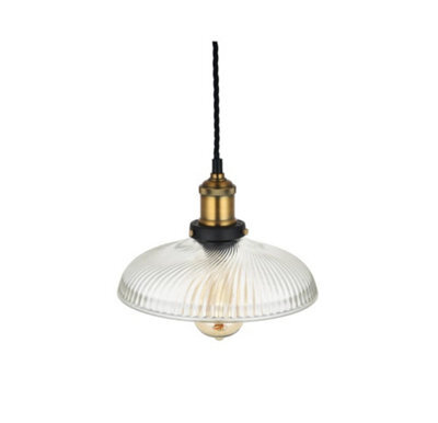 Romilly Dome Etched Glass French Style Bedroom Pendant Light - Se Home - image 1