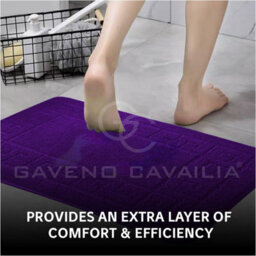 Gc Gaveno Cavailia Grecian Grace 2 Piece Non Slip Bath Mat Set Purple Quick Dry Water Absorbent Bathroom Shower Mat & Pedestal Set - thumbnail 5