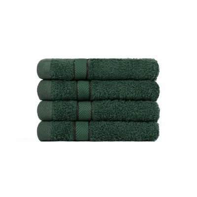 OHS 4 Pack Of 100% Cotton Luxury Face Cloth Bathroom Towels - image 1
