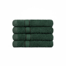 OHS 4 Pack Of 100% Cotton Luxury Face Cloth Bathroom Towels - thumbnail 1