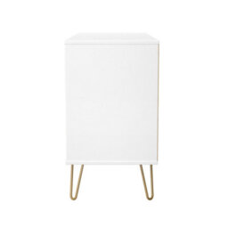 Honshu 6 Drawer Midi Chest Of Drawers In White Matt (Ready Assembled) - thumbnail 3