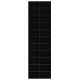 Vidaxl Shoe Cabinet Black Oak 54X34X183 Cm Engineered Wood - thumbnail 5