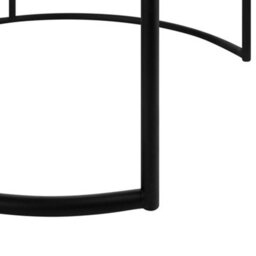 Beliani Nest Of 2 Tables Black Metal Round Tray Tops Minimalist Hairpin Leg Set - L40 X D40 X H46Cm - thumbnail 9