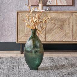 Pacific Lifestyle Tall Vase In Sea Green Recycled Glass