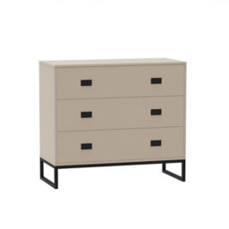 Melody Maison Large 3 Drawer Chest Of Drawers - Elle Black Stone Range - thumbnail 6