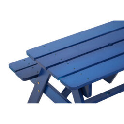 Orsina Blue Kids Picnic Bench, Outdoor Childrens Bench Picnic Table, Slanted Legs Picnic Table With Built-In Seats - thumbnail 8