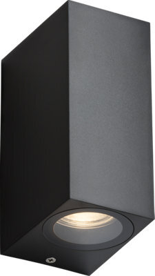 Luminosa Lighting Luminosa Knightsbridge Alana - 230V Ip65 Gu10 Polycarbonate Up/down Wall Light - Black - Als2Bk - image 1