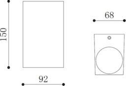 Luminosa Lighting Luminosa Knightsbridge Alana - 230V Ip65 Gu10 Polycarbonate Up/down Wall Light - Black - Als2Bk - thumbnail 2