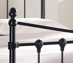 Save On Goods UK 3Ft Single Black Antique Victorian Style Traditional Metal Bed Frame Bedstead, Strong, Robust Bed - thumbnail 2