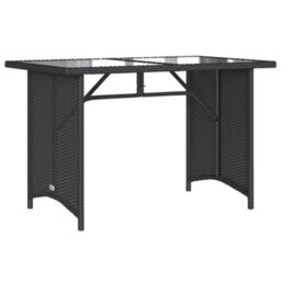 Berkfield 2 Piece Garden Dining Set With Cushions Black Poly Rattan - thumbnail 5