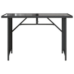 Berkfield 2 Piece Garden Dining Set With Cushions Black Poly Rattan - thumbnail 7