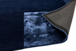 Blue Viscose , Wool Easy To Clean Geometric Handmade , Luxurious , Modern , Wool Rug For Living Room, Bedroom - 160Cm X 230Cm - thumbnail 5