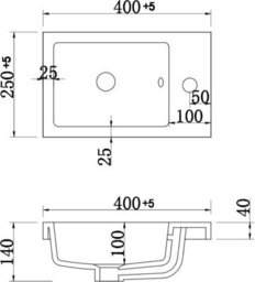 Affine 400mm Bathroom Vanity Unit Basin Sink Storage Cabinet Furniture Grey Traditional - thumbnail 7