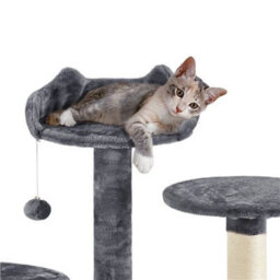 Dark Grey Large Cat Tree 178Cm Cat Tower Cat Condo W/scratching Posts And Platform Perches - thumbnail 3