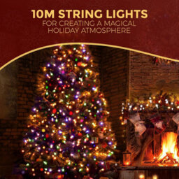 Festive Fix 10M Christmas Tree Lights 100 Led Multi Coloured Waterproof Indoor Outdoor Xmas String Lights With Timer 8 Modes - thumbnail 2