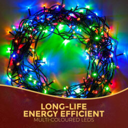Festive Fix 10M Christmas Tree Lights 100 Led Multi Coloured Waterproof Indoor Outdoor Xmas String Lights With Timer 8 Modes - thumbnail 5