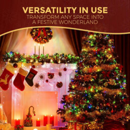 Festive Fix 10M Christmas Tree Lights 100 Led Multi Coloured Waterproof Indoor Outdoor Xmas String Lights With Timer 8 Modes - thumbnail 6