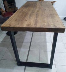 TRL Handmade Furniture Chunky & Sturdy Breakfast Bar - Mid Oak - thumbnail 6