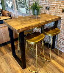 TRL Handmade Furniture Chunky & Sturdy Breakfast Bar - Mid Oak - thumbnail 2