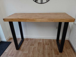 TRL Handmade Furniture Chunky & Sturdy Breakfast Bar - Mid Oak - thumbnail 3